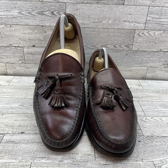 Allen Edmonds Coventry Brown Leather Tassel Loafer Shoes Men Size 9.5B - Picture 1 of 16